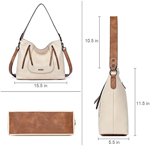 CLUCI Purses Handbags for Women Leather Designer Tote Large Fashion Shoulder Bags with Pouch 2Pcs Set, Best gifts for her 3 CLUCI Purses Handbags for Women Leather Designer Tote Large Fashion Shoulder Bags with Pouch 2Pcs Set, Best gifts for her