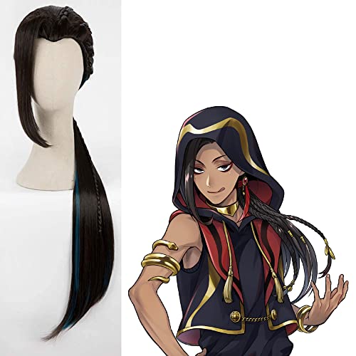 Cos Monde ツイステッドワンダーランド Jamil・Viper ツイステ サバナクロー寮 スカラビア寮 ハーツラビュル寮 寮服 制服 コスプレ道具 コスプレ小物 首輪 腕輪 誕生日ハロウィン クリスマス 祭り プレゼント (ウィッグ,ジャミル・バイパー)