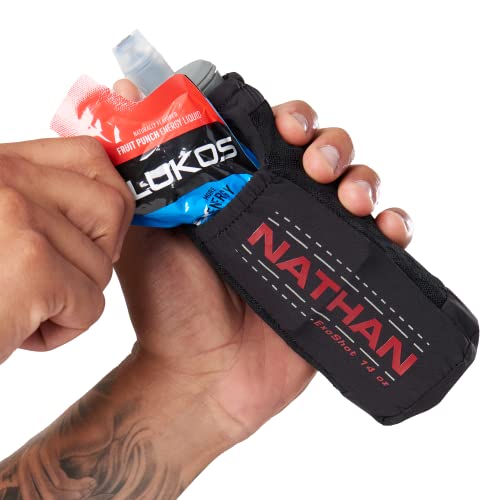 Image of Nathan ExoDraw & ExoShot 2.0, Handheld Running Water Bottle for Marathons, Hiking, Ultra Running & Outdoor Activity