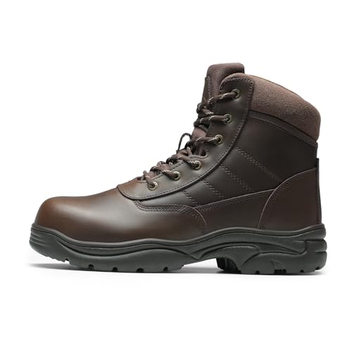 Image of NORTIV 8 Men's Steel Toe Work Boots Breathable Ankle Safety Industrial & Construction Boots CONTRACTOR