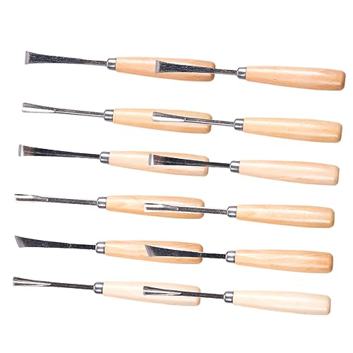 BEBEMOKO Long Lasting Carving Chisel Set 12pcs Woodworking Carving Tools for Wood Leather Carving
