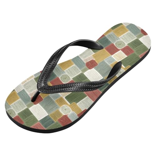 Flip Flop Sandals Stripe Pattern Print for Women Men Beach Outdoor XS2