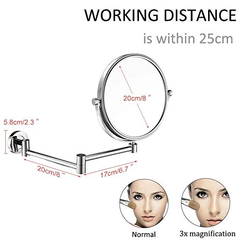 Miroir de vanité en laiton de qualité supérieure finition chrome brillant - 3