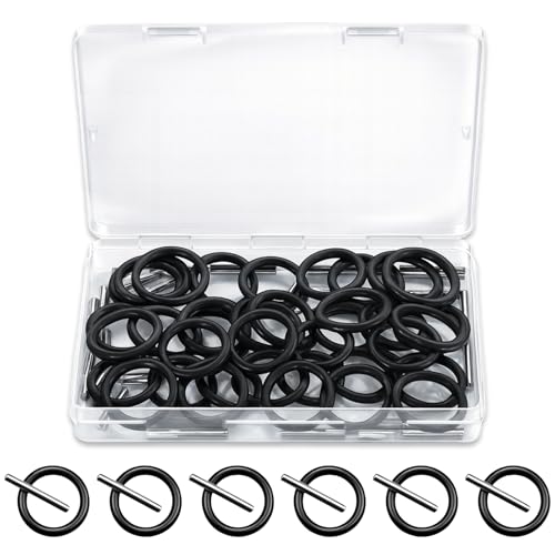 Aihoom 72 Pcs Replacement Pin and O-Ring Set, 4mm Impact Ring and 3x25mm Socket Pins, 1/2 Impact Socket Scaffolders for Impact Socket Scaffolders, Impact Wrench, Pressure Washer (36 Pairs)