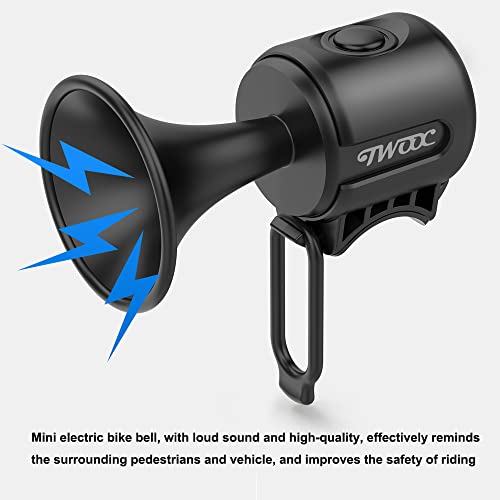 mewmewcat Buzina elétrica,bicicleta elétrica campainha 120dB mini buzina de bicicleta alimentada a b