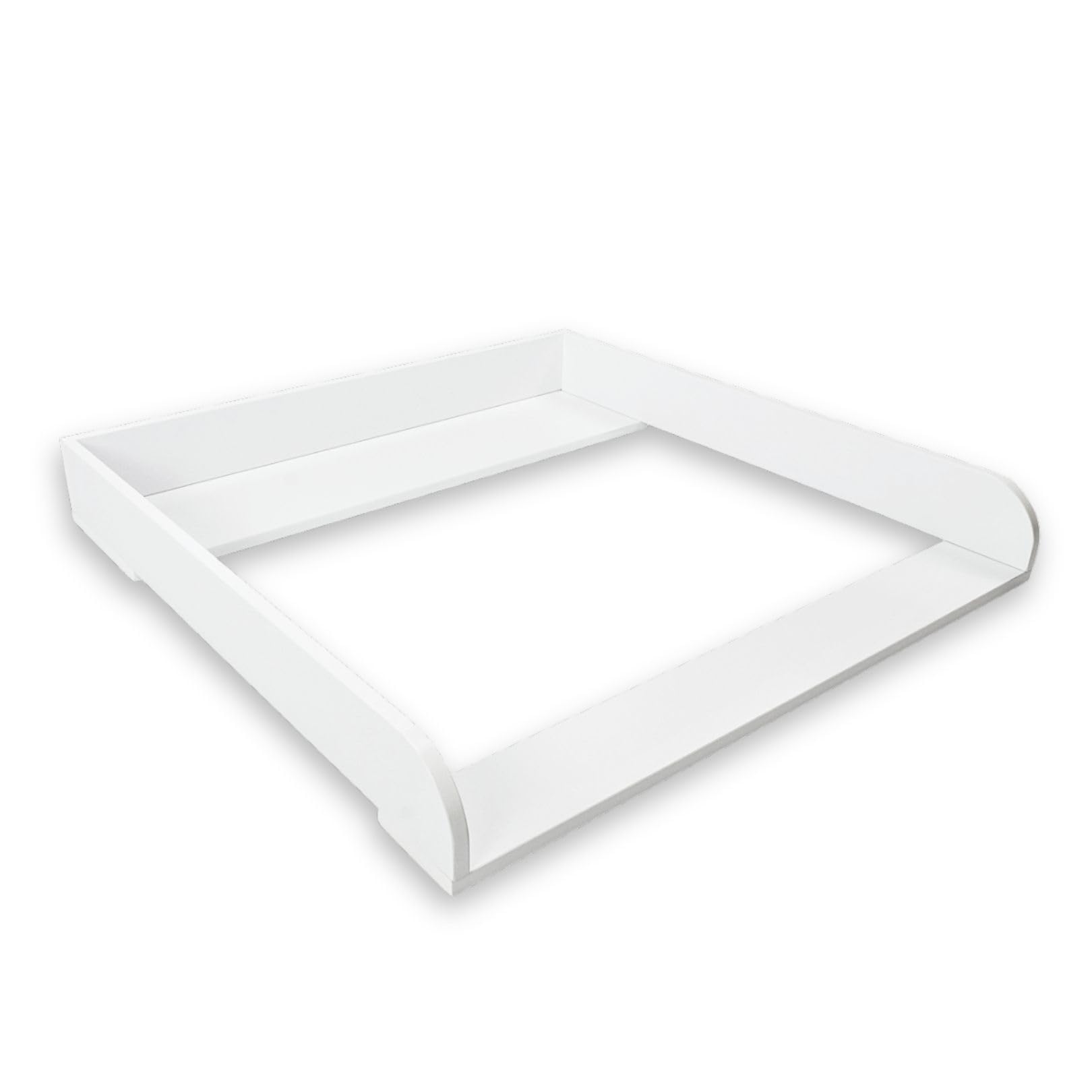 PuckDaddy Changing mat Moritz - 80x78x10 cm, changing mat made of wood in white, changing table top compatible with chests of drawers, incl. mounting material for wall mounting