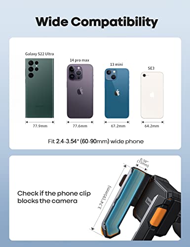 Image of Lamicall Motorcycle Bike Phone Mount, 1s Lock Bike Phone Holder | Camera Friendly Bicycle Phone Clip, Scooter Phone Holder Gifts for iPhone Pro Max, Galaxy S25 Ultra, 4.7-7 inch Phones, Orange