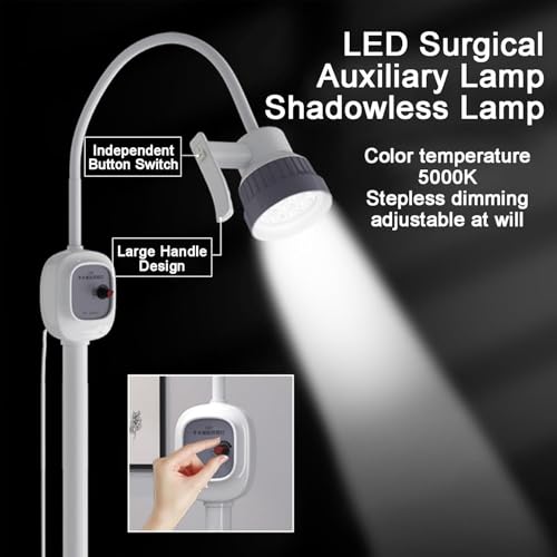 Lampe médicale sans ombre 12w réglable en hauteur avec roues