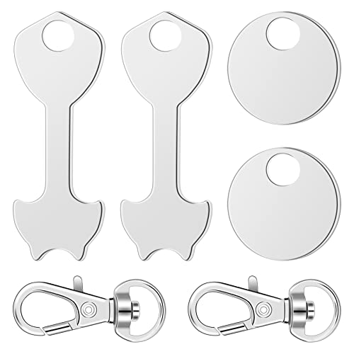 Becanno 4 Stück Einkaufswagenlöser aus Edelstahl, Sofort abziehbarer Schlüssel Einkaufswagenchip als Schlüsselanhänger mit 2 Stück Karabiner Einkaufschip für Alle Einkaufswagen Cover
