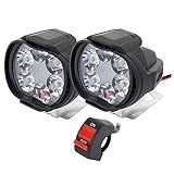 faros auxiliares moto trail 💡【Aplicación Generalizada】: Combinado con el soporte de montaje ajustable, nuestras luces adicionales para motocicletas combinan perfectamente con la mayoría de los vehículos, como motocicletas, bicicletas eléctricas, automóviles, camiones, botes, ATV, SUV, etc. Puede usarlos de manera flexible en diferentes lugares según lo necesite.