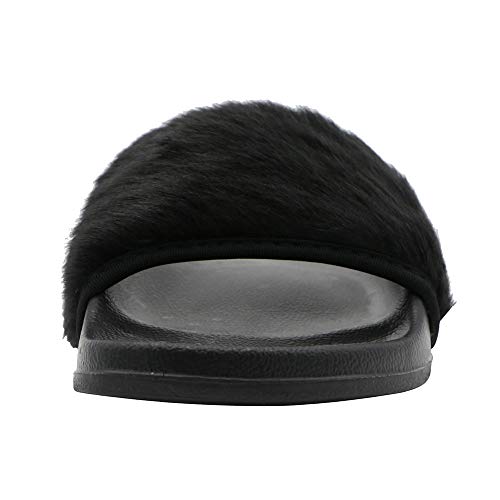 Women's Fur Sandals Fashion Open Toe Indoor & Outdoor Slip On Soft Slipper2