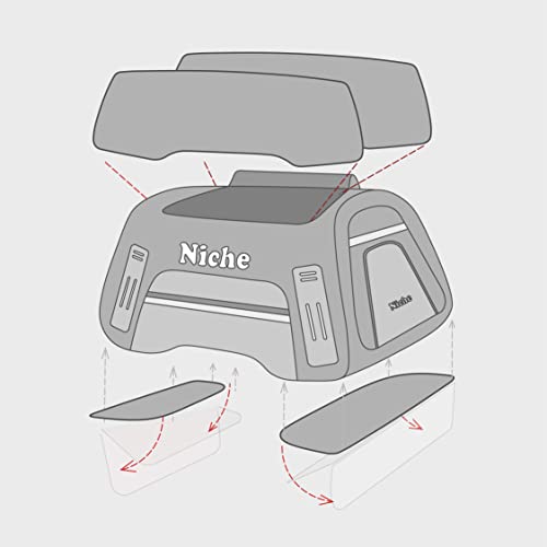 Alforja Niche para motocicleta de 60L con cubierta impermeable de lluvia neón y ribete reflectante, ajuste universal para motos deportivas y touring miniatura 6