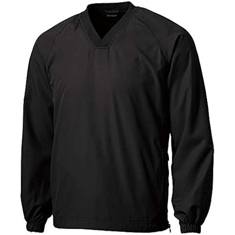 DRIEQUIP Mens V-Neck Raglan Wind Shirt-L-Black Cover