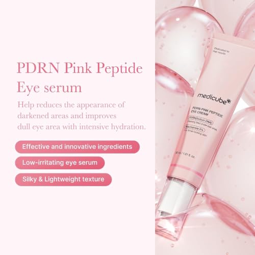 Miniatura 2 de Medicube Salmon Dna Pdrn Pink Peptide Eye Serum Con Niacinamida Y Retinol De Pureza 99 Para Líneas Finas Y Tono Desigual Cuidado De La Piel Coreano 1.01 Fl.Oz