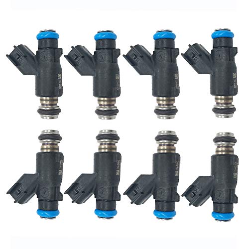 GERMBAN 12613412 8pcs Set Fuel Injectors Nozzles 4 Holes Replacement for Chevrolet Express Silverado Suburban 2500 3500, for GMC Savana Sierra 2500 3500 Yukon XL 2500 6.0L-V8