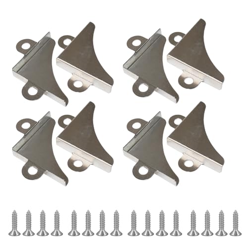 BHSTTNIXP 8 soportes de espejo, kit de fijación de espejo, soportes de esquina, clips de ángulo protectores de hierro para sala de estar, dormitorio, baño
