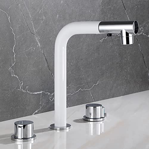 Robinet lavabo 3 trous télescopique pour routine de bain zen