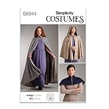 Simplicity SS9944A Easy to Make Misses' Fully Lined Capelet and Cape Sewing Pattern Packet by Scissor IMP Workshop, Design Code S9944, Sizes XS-S-M-L-XL