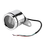 Qiilu 2 in 1 Motorcycle LED Digital Voltmeter Tachometer Gauge Metal Odometer Speedometer