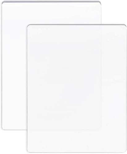 BENECREAT Paquete de 2 almohadillas de corte acrílicas transparentes de 7.5 x 6 pulgadas, placas de troquelado de acrílico transparente para