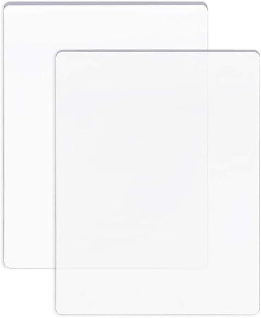 BENECREAT 2 Packs 19.5x15cm Clear Acrylic Cutting Pads Transparent Acrylic Die Cutting Plates for Die Cutting Work, 3mm and 5mm
