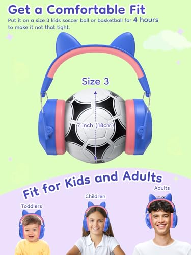 Image of Dr.meter Noise Cancelling Headphones for Kids, SNR 32dB Hearing Protection Earmuffs for Noise Reduction, Ear Muff for Autism Sensory Monster Jam Derby Mowing Concert Air Show Gifts for Kids
