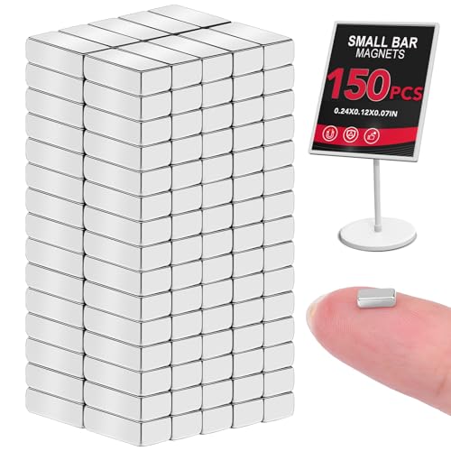 Image of LOVIMAG Small Neodymium Bar Magnets, 150 Pcs, 0.23x0.12x0.08in | Rare Earth Refrigerator Magnet for Whiteboard, Fridge, Office, Science, Craft and Tool Storage