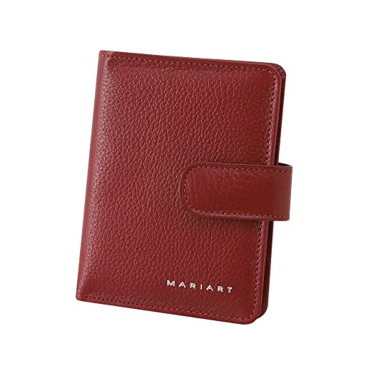 Carteira Feminina de Couro Bovino Legítimo p/Cartões, RG, CNH, Moedas e Cédulas Abertas Mariart 175N (Cereja)