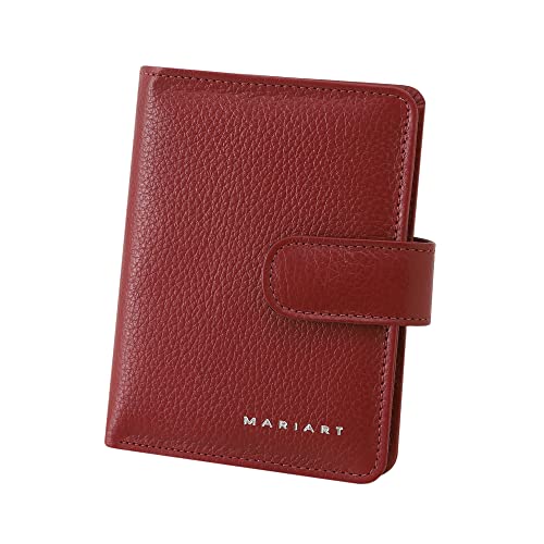 Carteira Feminina de Couro Bovino Legítimo p/Cartões, RG, CNH, Moedas e Cédulas Abertas Mariart 175N (Cereja)