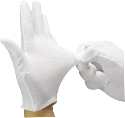 Miniatura 2 de 15 pares de guantes de algodón blanco para eccema y manos secas, guantes de trabajo transpirables, guantes de spa hidratantes, guantes de inspección