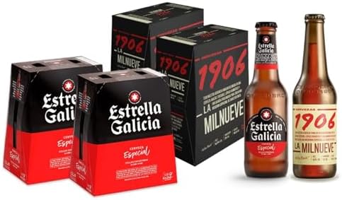Estrella Galicia y 1906 - Cervezas Pack Combinado, 24 Botellas