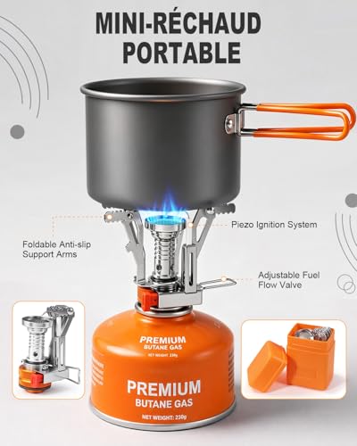 Ustensiles compact pour randonnée et kit vaisselle camping - 3