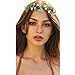 CURASA Fairy Flower Leaf Crown Women Girl Princess Tiara Elf Headpiece Elven Circlet with Crown Rhinestone Flower Headband Woodland Forest Fairy Accessories Wedding Cosplay Masquerade Prom Photo Shoot