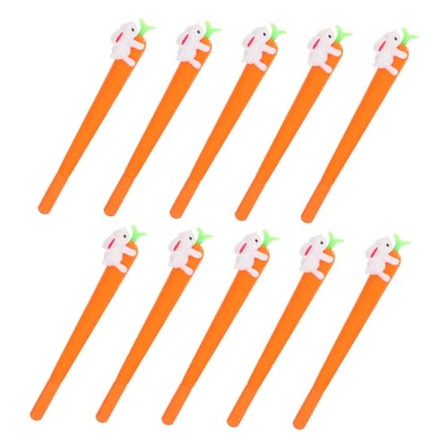 GRIRIW Gel Pens Rabbit Carrot Pen Funny Rabbit Gel Ink Silicone Gel Ink Carrot Easter s Cute Silica Gel Student Writing Fountain Pack of 10