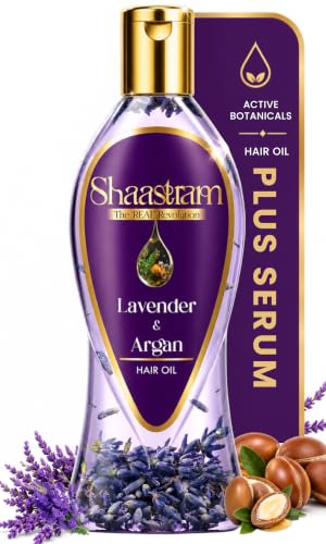 Image of Lavender & Argan Controls Frizz & Smooth Hair | Herbal Hair Oil (works like a serum) for Men & Women | Non-Sticky, Lightweight, Fast Absorbing Oil - 180ml
