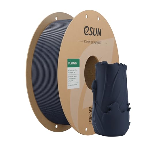 Image of eSUN Matte PLA Filament 1.75mm, 3D Printing PLA Filament 1kg Carboard Spool (2.2lbs) for Most FDM 3D Printers, Dark Blue