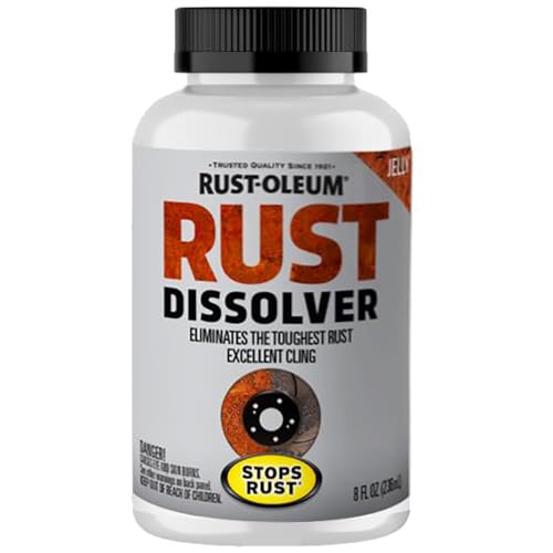 Rust-Oleum Rust Dissolver Jelly | Heavy-Duty Corrosion Remover for Metal Tools, Cars, Bikes, Grills, Bolts, Firearms & More | 8 oz