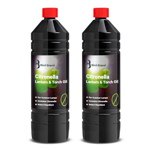 Quebec Insect Repelling Citronella Lamp Lantern and Torch Oil 2x1L Outdoor Garden Torch Fuel with Citronella Essential Oil Long Lasting Burn Patio Mosquito Lantern Oil for Garden Camping