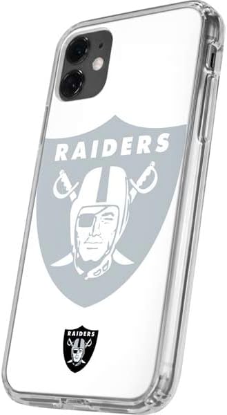Skinit Clear Phone Case Compatible with iPhone 11 - Officially Licensed NFL Las Vegas Raiders Double Vision Design