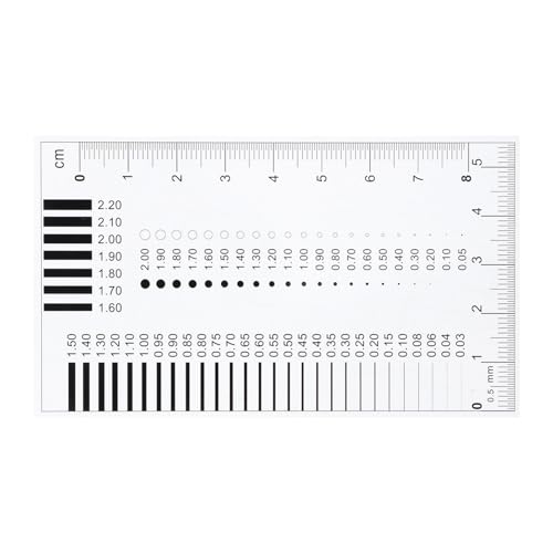 NAMOARLY High Precision Diameter Measurement Tool Transparency Defect Chart Ruler Crack Gauge for Accurate Estimation Professional Applications