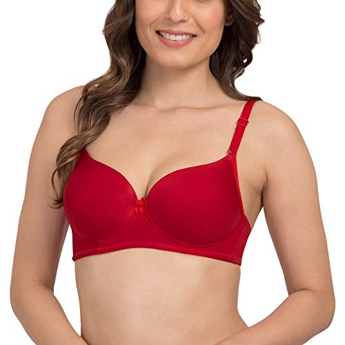 Image of Tweens - Heavily Padded Semi Push-Up Bra - Polyamide Fabric - 3 /4th Coverage, Wireless, Multiway Straps, Seamless - Everyday T-Shirt Bra