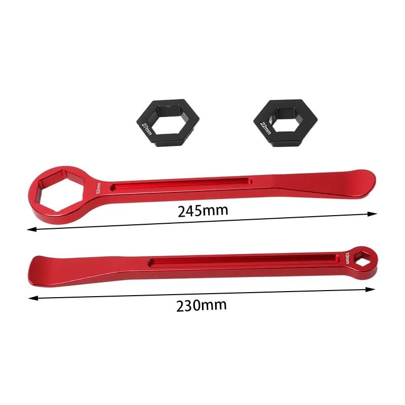 Levier de pneu moto pour outil, pour EXC SX XC CR CRF XR YZ WR TTR KX KLX RMZ RMX RM TC TE FC FE Motocross Dirt Bike MOTO(Rosso)