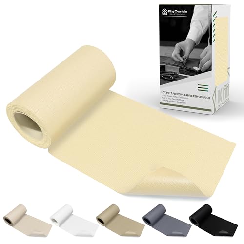 Image of KING MOUNTAIN Canvas Iron on Patch,3 inchx60 inch,Waterproof 100% Cotton Fabric Repair Patch,Used for Various Sofa,Tent,Clothes,Seats,Suitcases ( Beige 3.0)