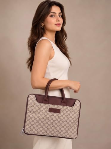 Image of Stylish Tote Bags for Office Use | Laptop Bag 15.6 inch | Purse for Women | Vegan Leather Handbag | Daily & Travel Use |