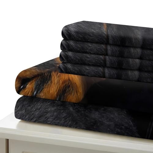 Housse de Couette Microfibre Hypoallergique Chien Lit 200x200cm Douce