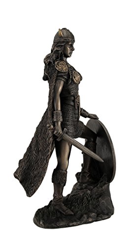 Estatua Vikinga Escudo en Metal Bronceado miniatura 3