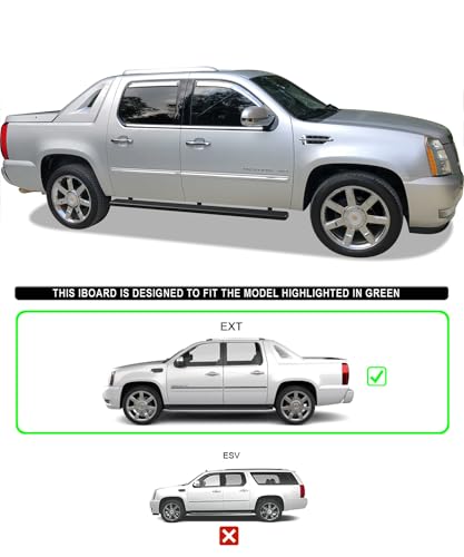 Estribos Tuxtreme 5 pulgadas Negro Mate para Cadillac Escalade EXT miniatura 2