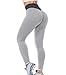 lalamelon Leggings Sportivi Donna Pantaloni Anticellulite Vita Alta Leggins Yoga Push Up Pants Fitness Opaco Abbigliamento per Palestra Allenamento Bianco M