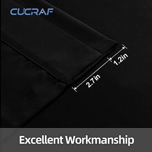 Cucraf Blackout Curtains 108 Inches Long, Room Darkening Window Curtain Panels, Rod Pocket Thermal Insulated Solid Drapes For Bedroom Living Room, 52X108 Inch, Black, Set Of 2 Panels #TOP2