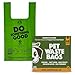 Doggy Do Good Premium Pet Waste Bags (Gusseted) 60-Count, Vegetable-Based Dog Poop Bags, with Easy-tie Handles (Green)